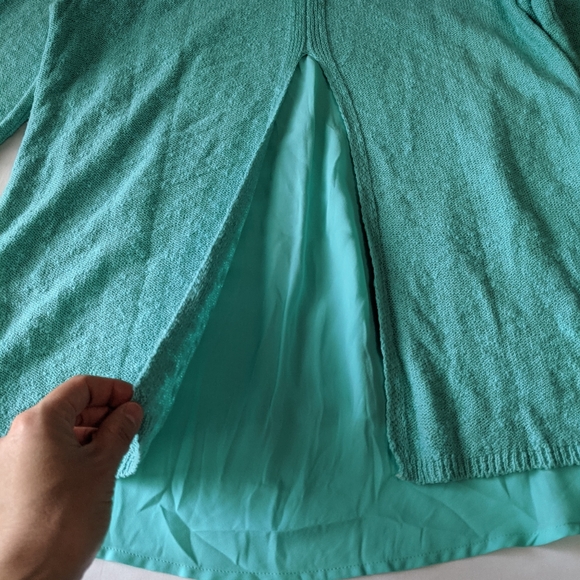 Two by Vince Camuto Open back Knit Tunic Top Mint Green Women's Size Medium - Picture 7 of 9